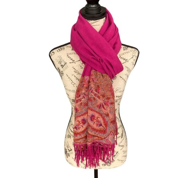 Paisley Print Colorful Scarf/Cover-ups in One Size - Picture 1 of 6